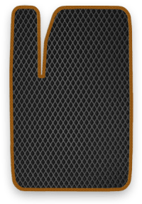 EVA коврик черный с коричневым кантом EVA коврик черный с коричневым кантом